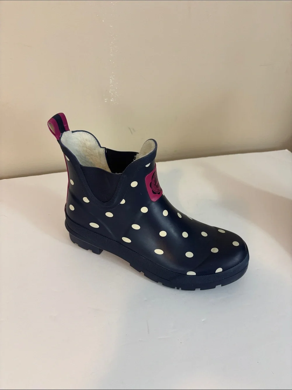 Joules Right as Rain  Polkadot  Wellibob Rain Boots Size 8